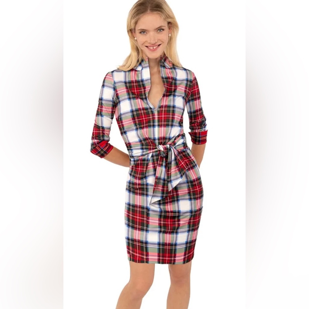 Gretchen Scott Designs Stuart Plaid Dapper Dress Size L